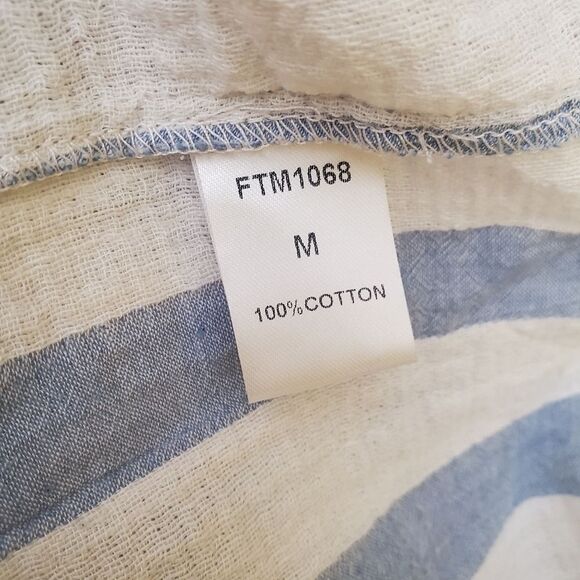 Altar’d State Embroidered Striped Blouse Size Medium - Picture 8 of 9